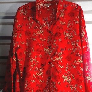 Teddi Red Floral Blouse